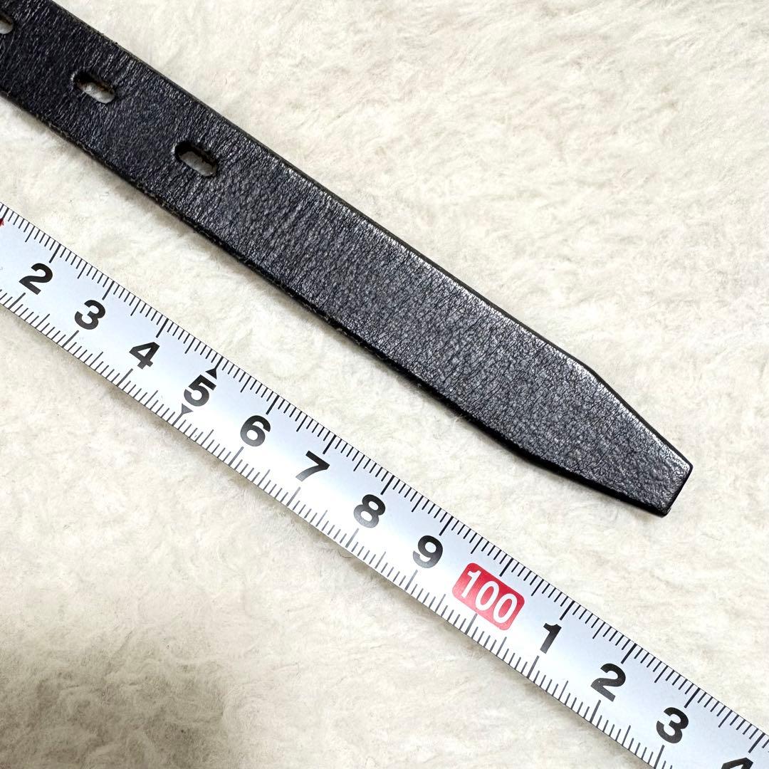 ヒステリックグラマー スタッズ&ロゴ 細レザーベルト 全長102cm