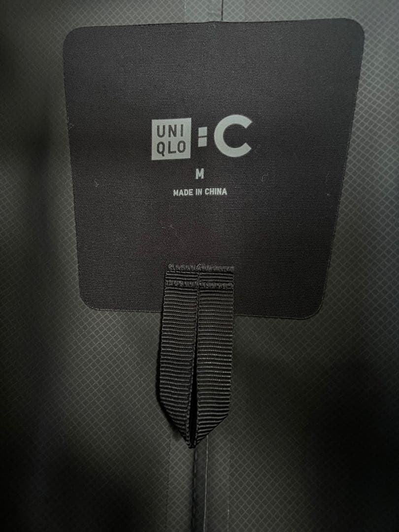 UNIQLO C ブラック ブロックテックステンカラーコート M