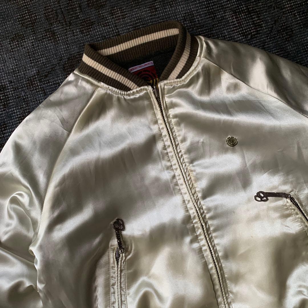 希少 00s ELEMENT スカジャン シルバー リバーシブル ボブマーリー