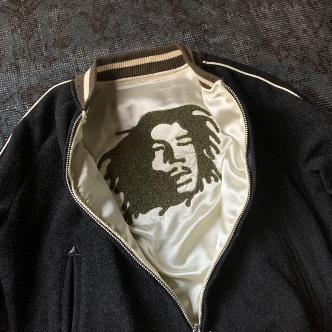 希少 00s ELEMENT スカジャン シルバー リバーシブル ボブマーリー