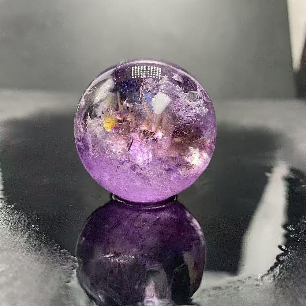 家庭円満天然レインボーアメジスト丸玉B0113/YS/10902/189A