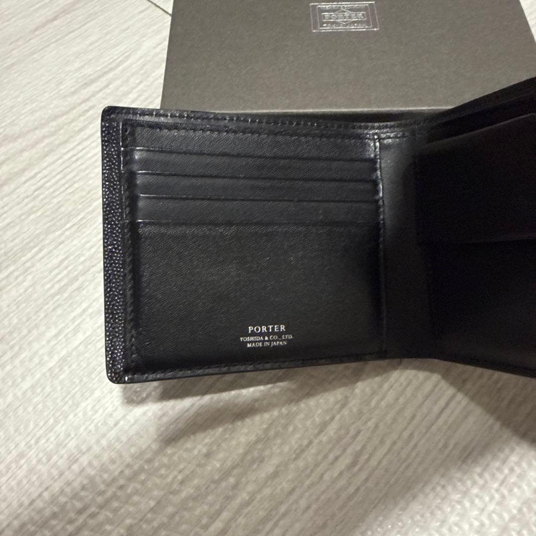 PORTER ブラック 二つ折り財布 箱付き