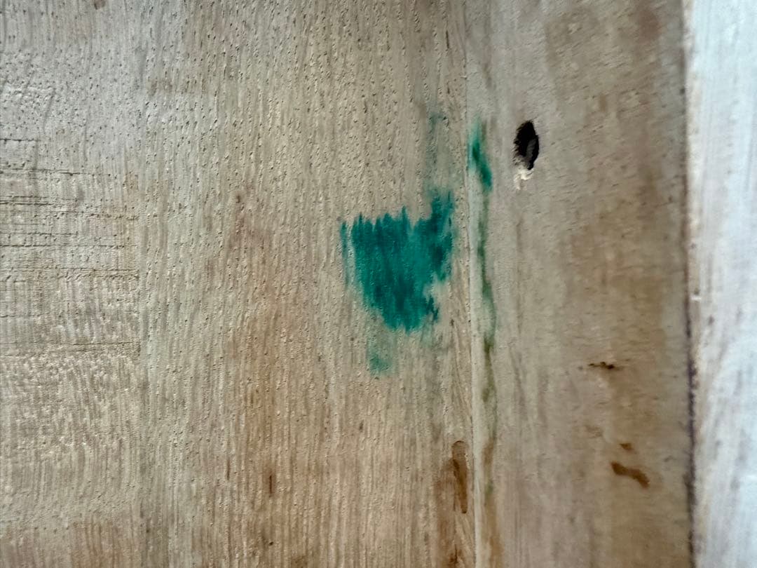 ビンテージ ドロワーサイドテーブル　ドロワーコンソール　剥離