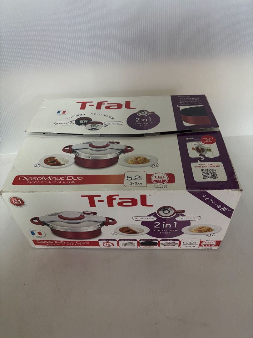 【美品‼️数回使用】T-fal 圧力鍋　5.2L クリプソ　ミニット　デュオ