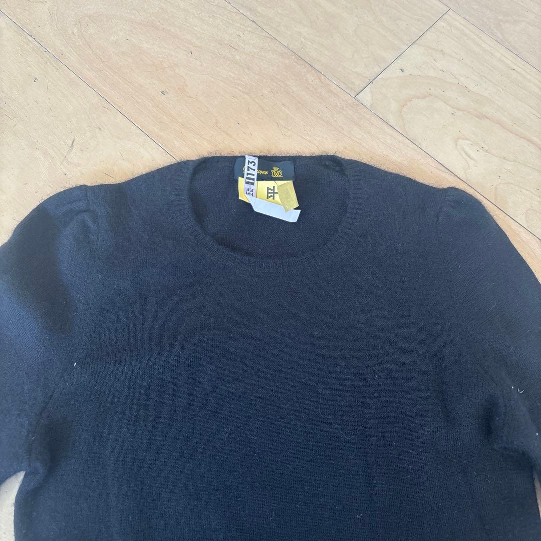 ドゥロワ　カシミア　 黒 長袖ニットセーター サイズ1