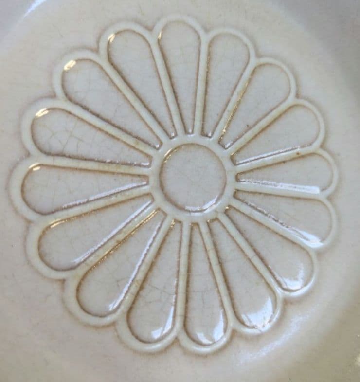 奈良　赤膚山　赤膚焼　花模様　陶器皿 5枚セット