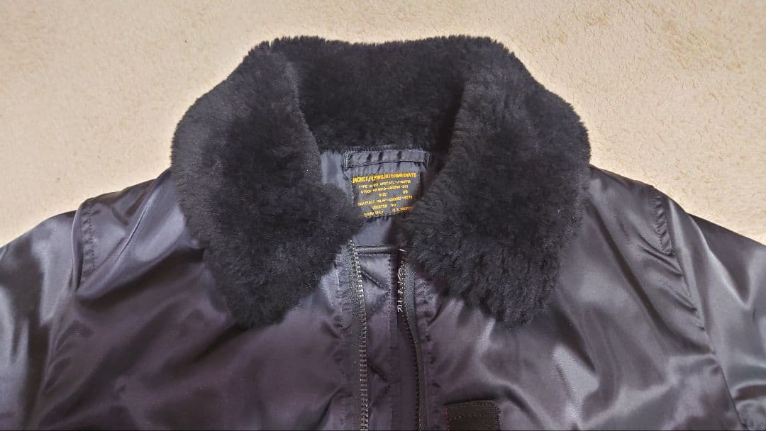 ヒューストン B-15D フライトジャケット サイズ38 ブラック