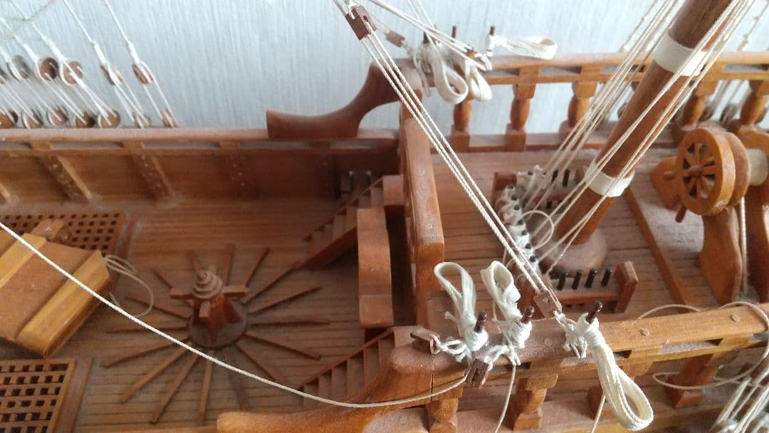 【直接引き渡し限定】特大　希少　木製の大きな船のオブジェ