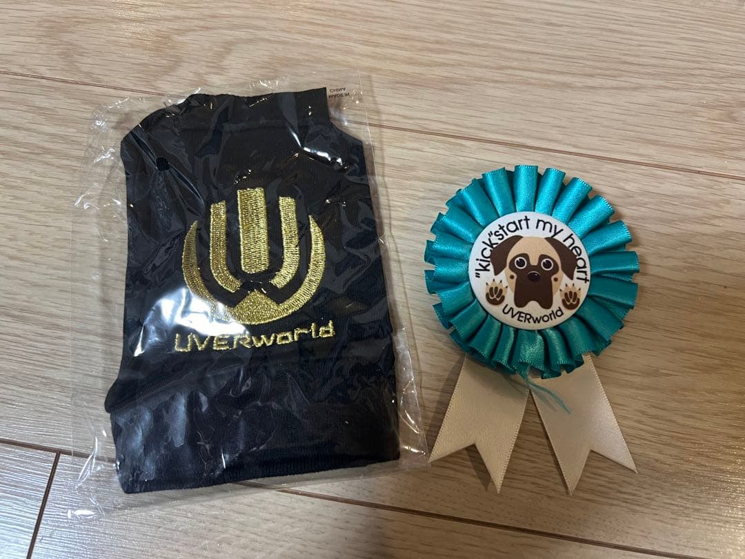 UVERworld 手袋とリボンバッジ セット　新品未使用