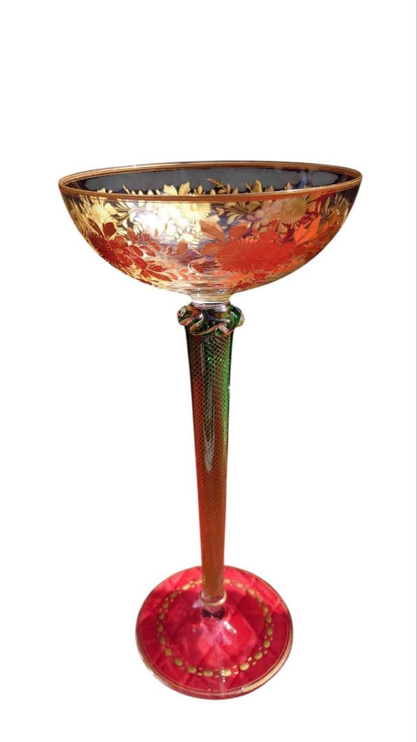 金彩クリスタル　アンティークグラス　カットグラス　ベネチアングラス