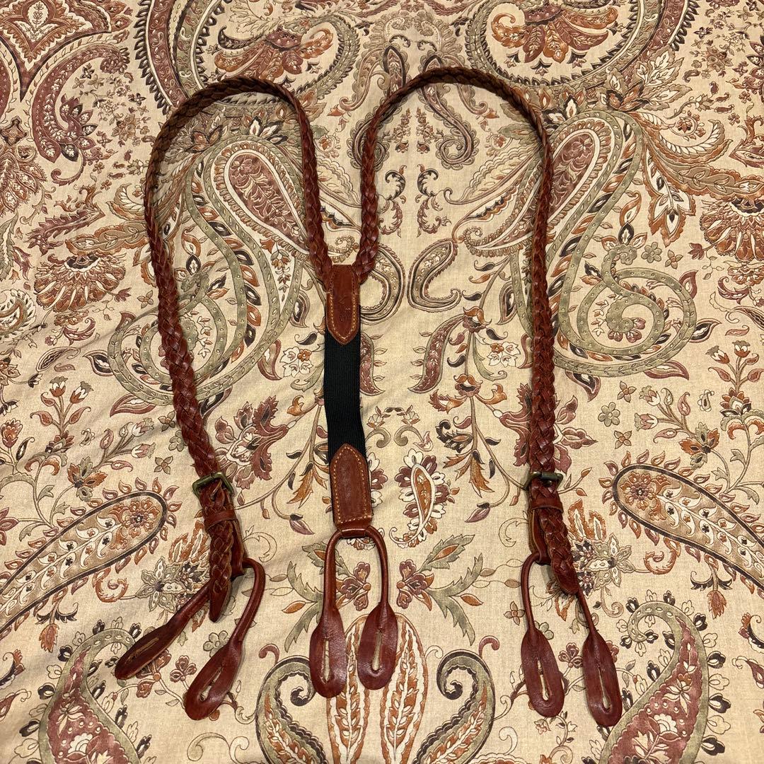 英国製 ヴィンテージ ポロラルフローレン 高級サスペンダー