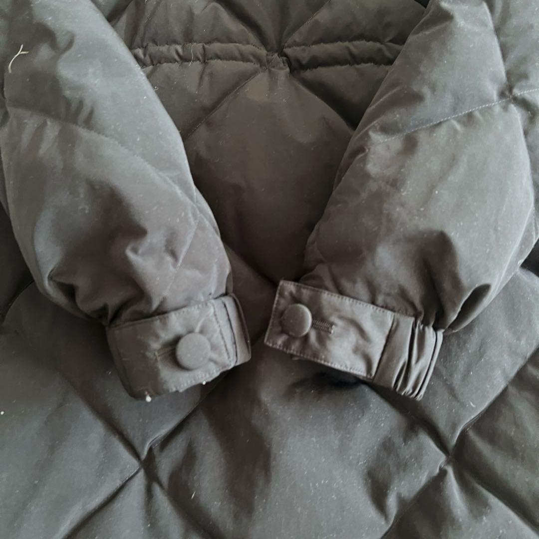 ボーダーズアットバルコニー キルティングロングコート 黒　36