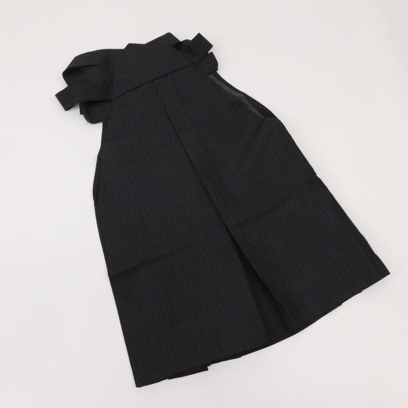 七五三羽織袴着物セット＊男児　3歳～　シンプル 紗綾 黒 灰青 化繊 9RH15