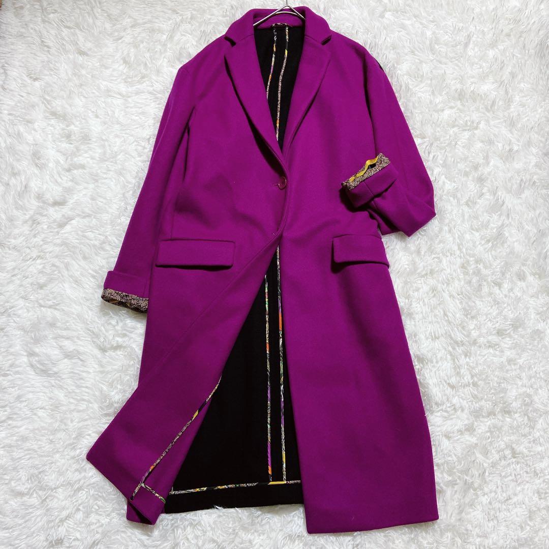 Kazu_Tae_7_11 ⭐️エトロ　チェスターコート　バイカラー　ウール