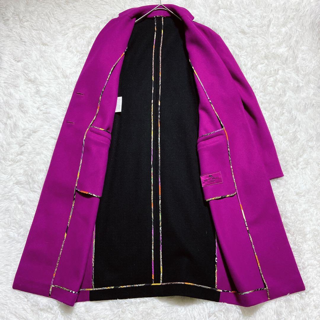 Kazu_Tae_7_11 ⭐️エトロ　チェスターコート　バイカラー　ウール