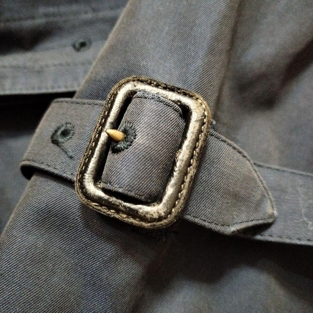 Aquascutum 大きいサイズ ダブルブレスト トレンチコート　ネイビー