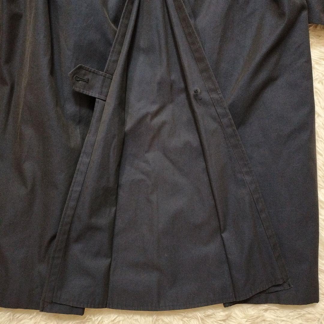 Aquascutum 大きいサイズ ダブルブレスト トレンチコート　ネイビー