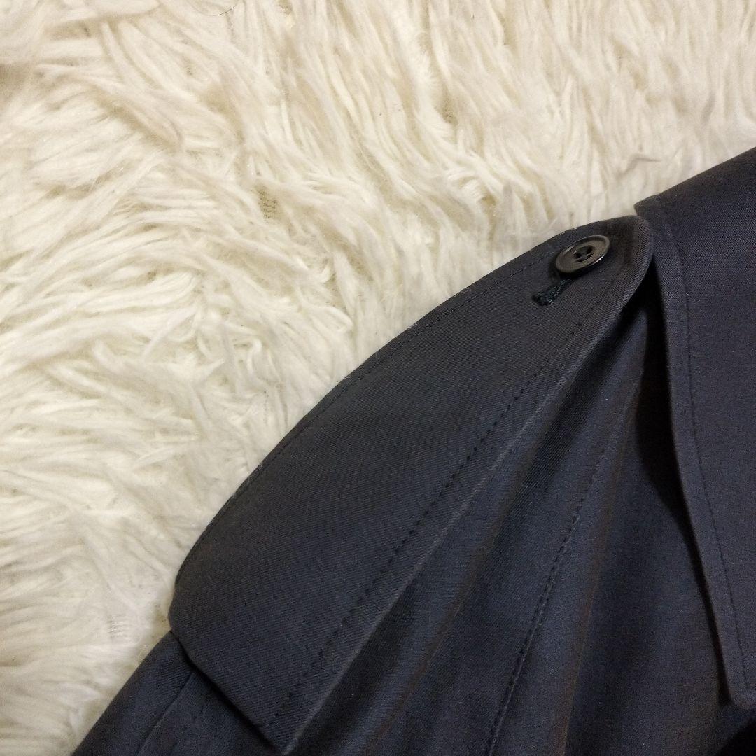 Aquascutum 大きいサイズ ダブルブレスト トレンチコート　ネイビー