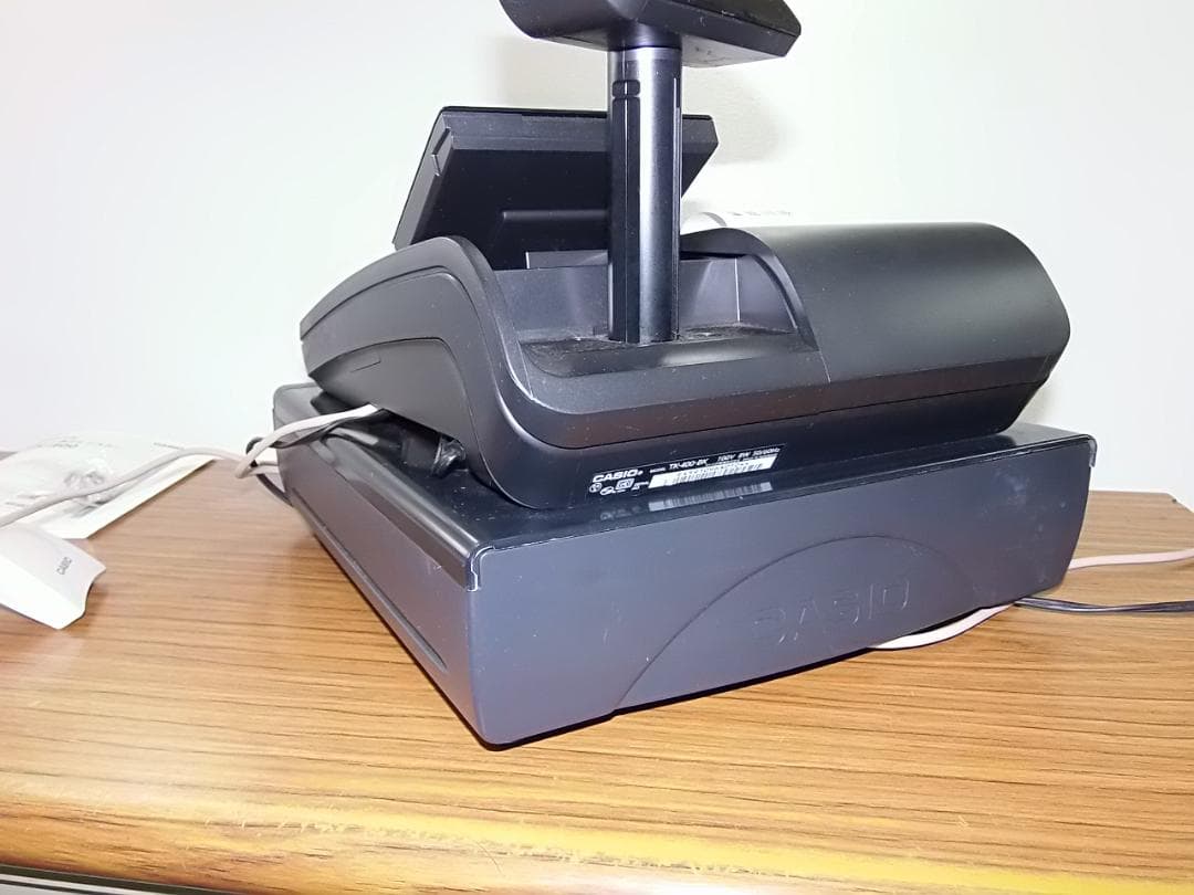 人気の黒スキャナー付1204設定無料TK-400飲食向カシオインボイスレジスター