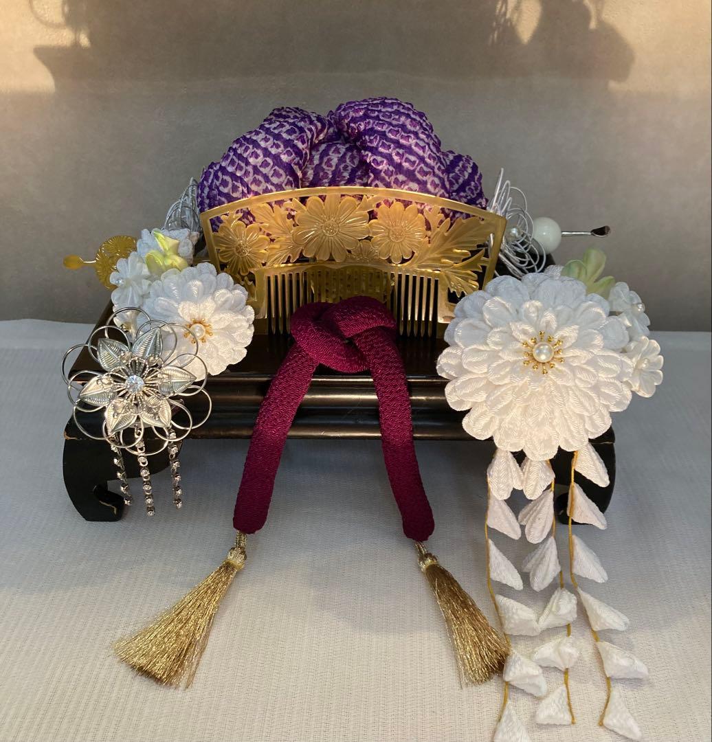 専用　成人式　七五三　花嫁簪　櫛平打ち簪　花簪　ビラ簪　玉簪　Uピン簪　水引簪