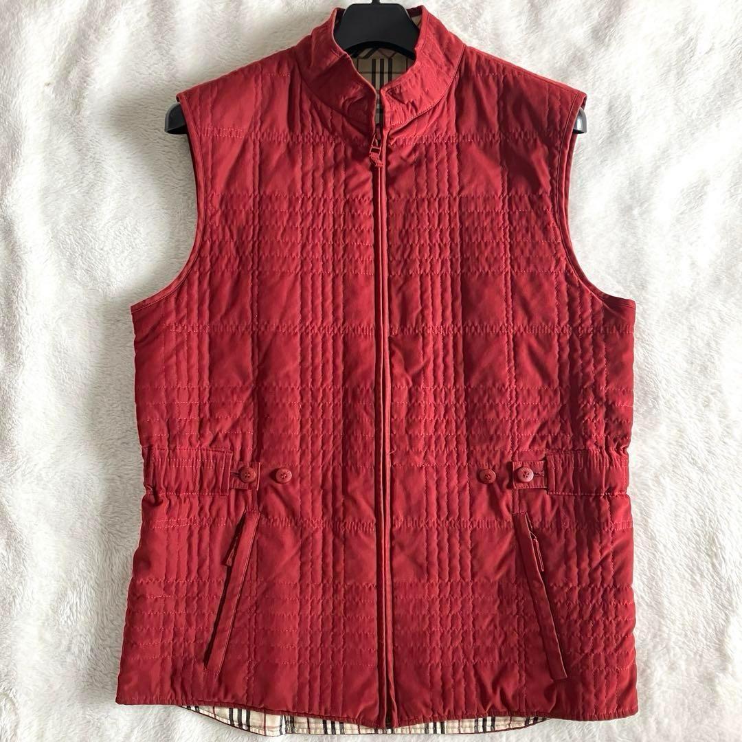 バーバリーロンドン 3way ノバチェック フーデッドブルゾン 9 ワインレッド