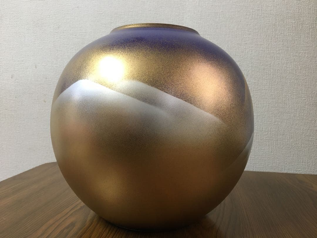 九谷焼 九谷旭山 鶴 花瓶