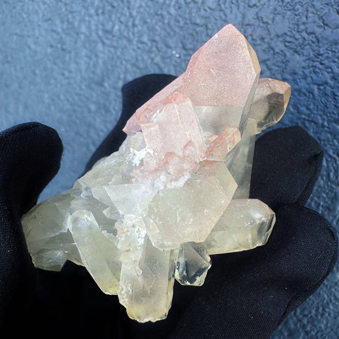 希少❗️高品質❗️超綺麗☆ピンク♡ヒマラヤ水晶 クラスターレインボー天然石A1376