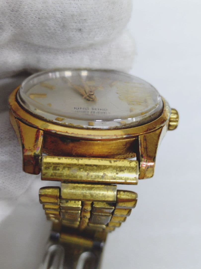 4-382 キングセイコー　SEIKO　25石　ヴィンテージ　竜頭不動　ジャンク