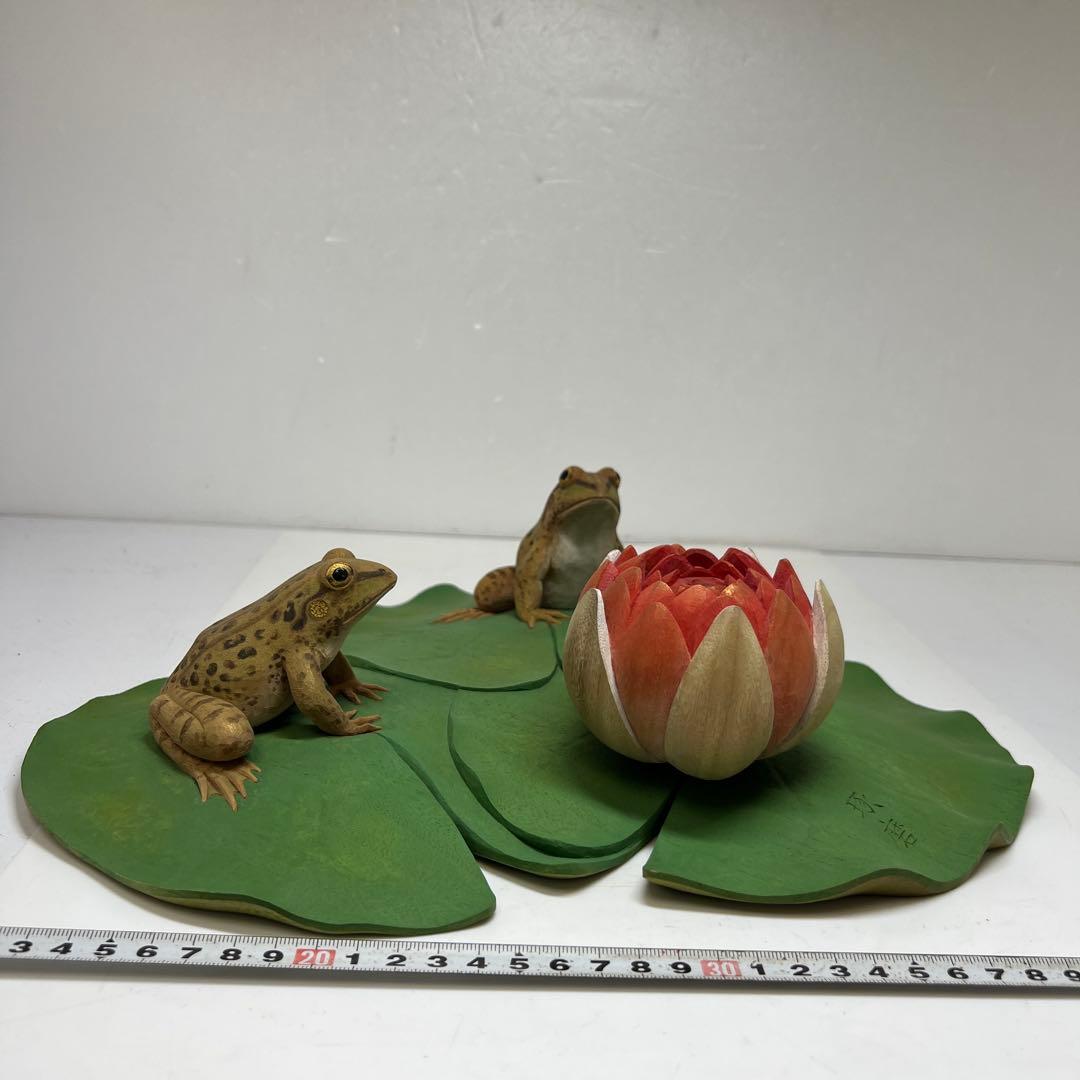 神保琢磨　木彫彩色「春陽」 共箱　幅約31㎝　チニエト　東な7-1221☆2F