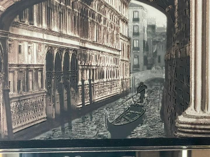 【入手困難】ビンテージパブミラー　希少品　イタリアベニス風景