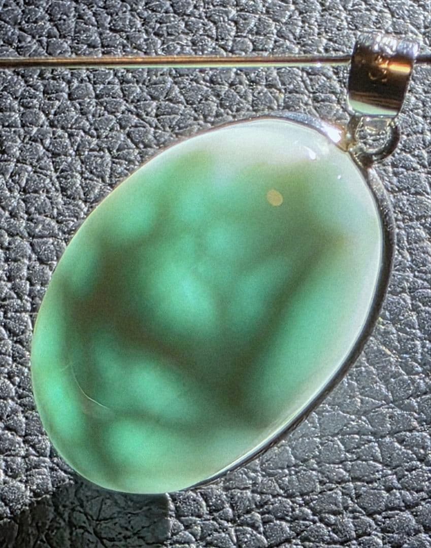 高品質　ドミニカ共和国産　ペクトライト　ラリマー　ペンダント　S925