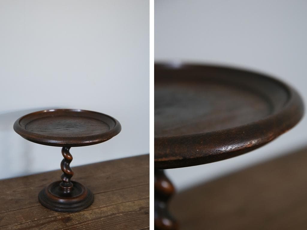 英国アンティーク木製コンポート/ケーキスタンド/コンポティエ/飾り棚(92-74