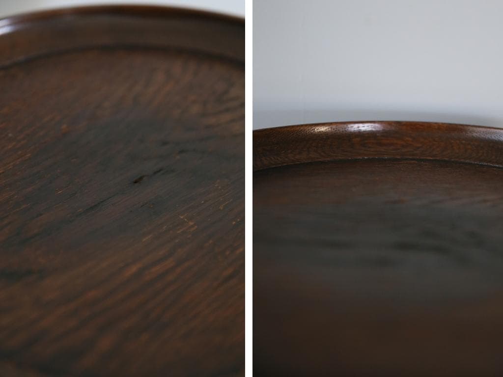 英国アンティーク木製コンポート/ケーキスタンド/コンポティエ/飾り棚(92-74