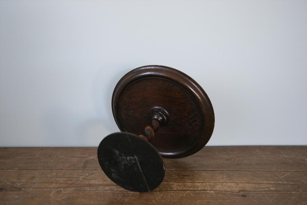 英国アンティーク木製コンポート/ケーキスタンド/コンポティエ/飾り棚(92-74