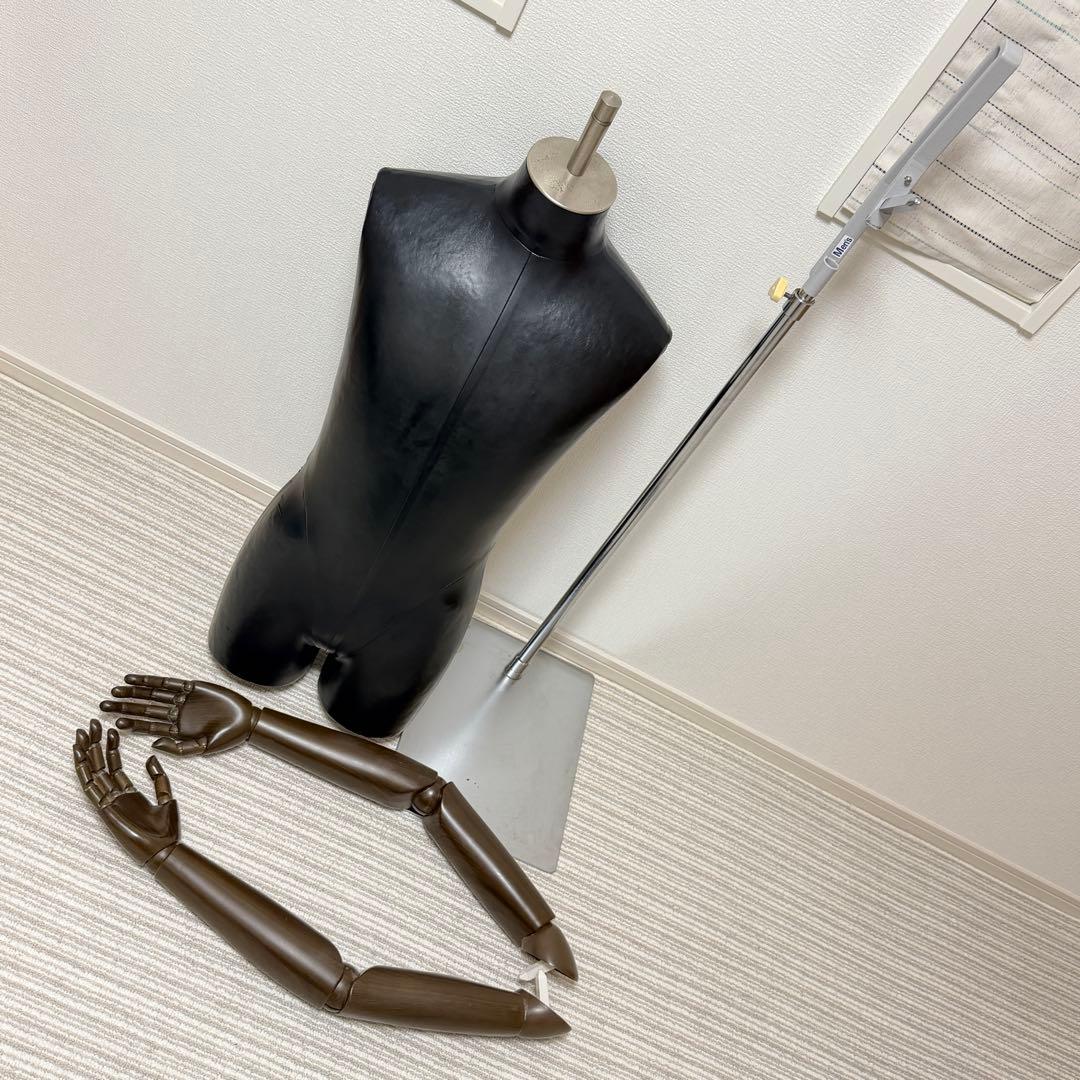 超希少✨Sun エコボディ トルソー マネキン 着付け 腕付き　メンズ　黒
