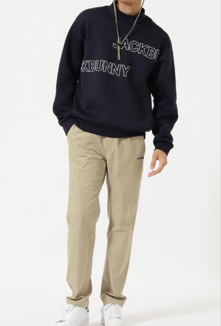 新品 パーリーゲイツ ジャックバニー ポリエステルツイルパンツ(5)L/ベージュ