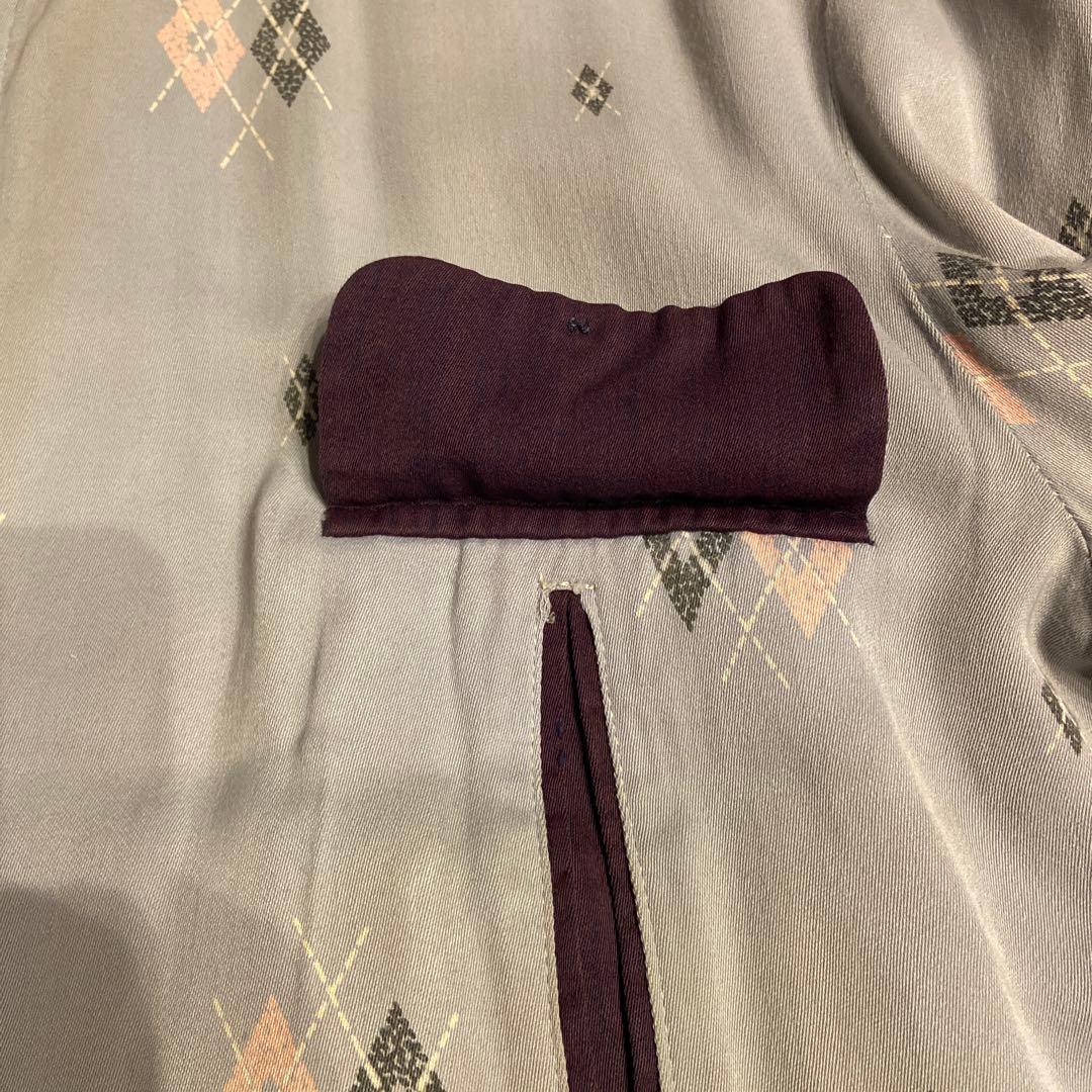 50s ダイヤ アーガイル レーヨン ギャバジャン ロカビリー ヴィンテージ