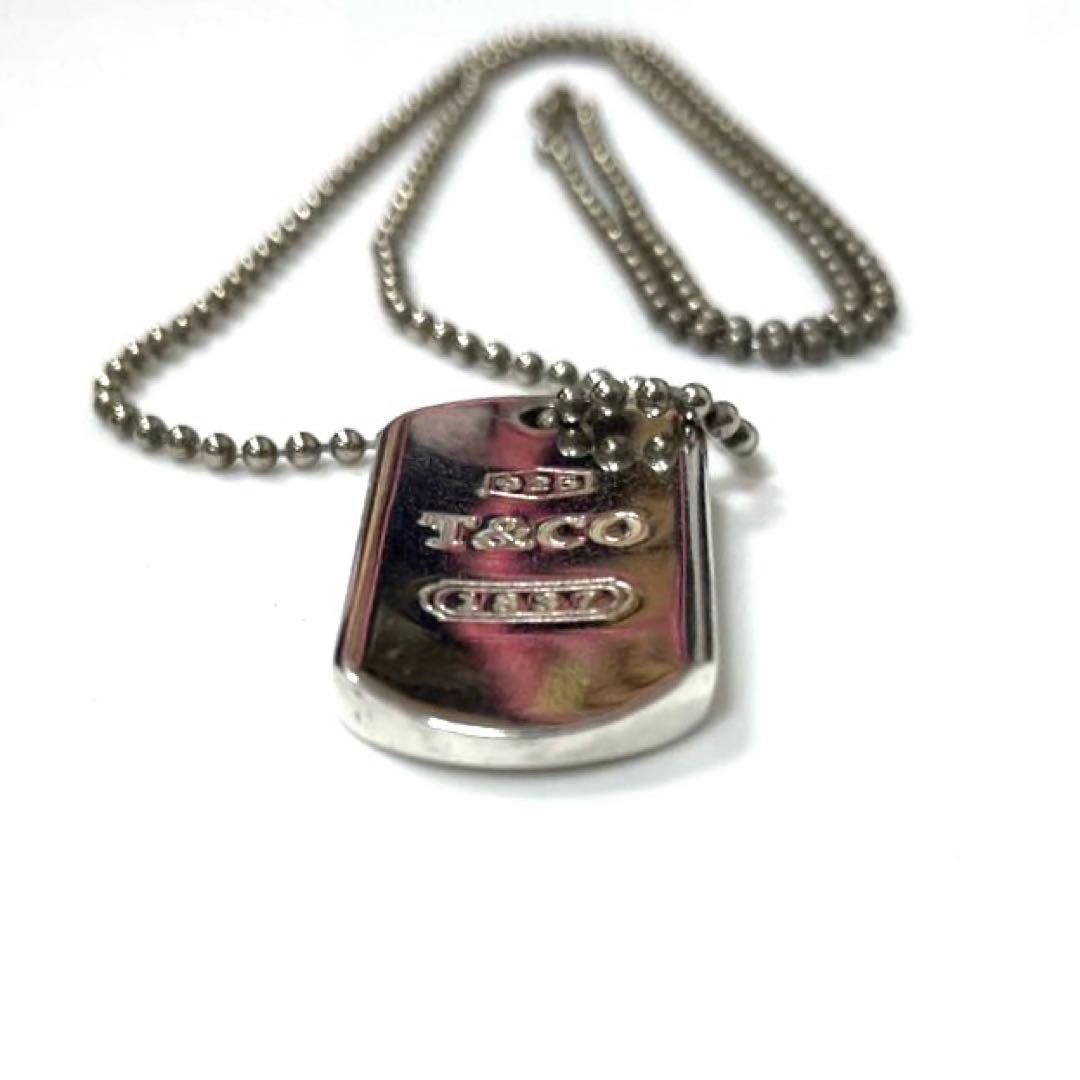 【正規品】ティファニー　1837 ドッグタグ ロゴ ネックレス シルバー925