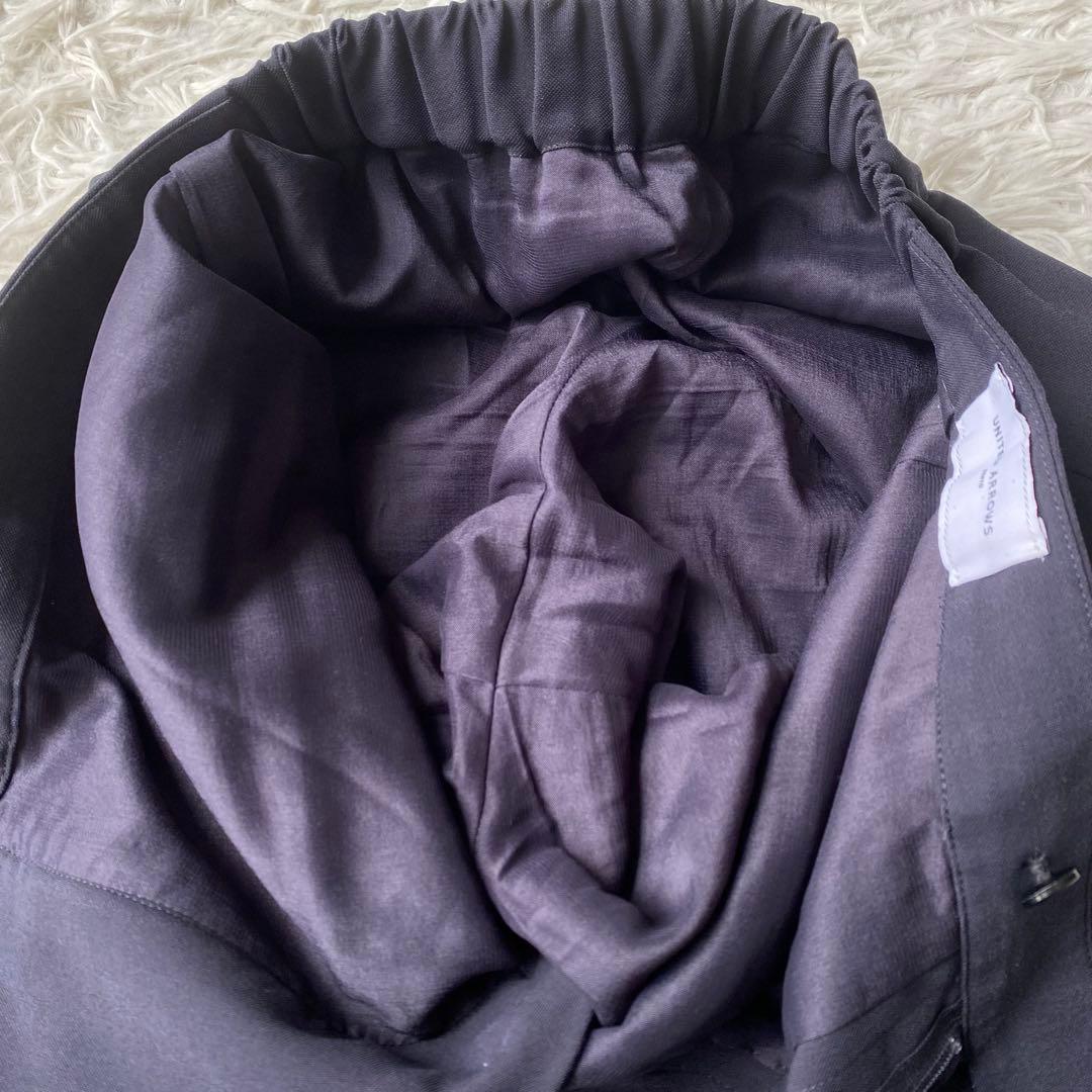 ナチュラルビューティーベーシック　ノーカラーパンツスーツ　セットアップ　 L