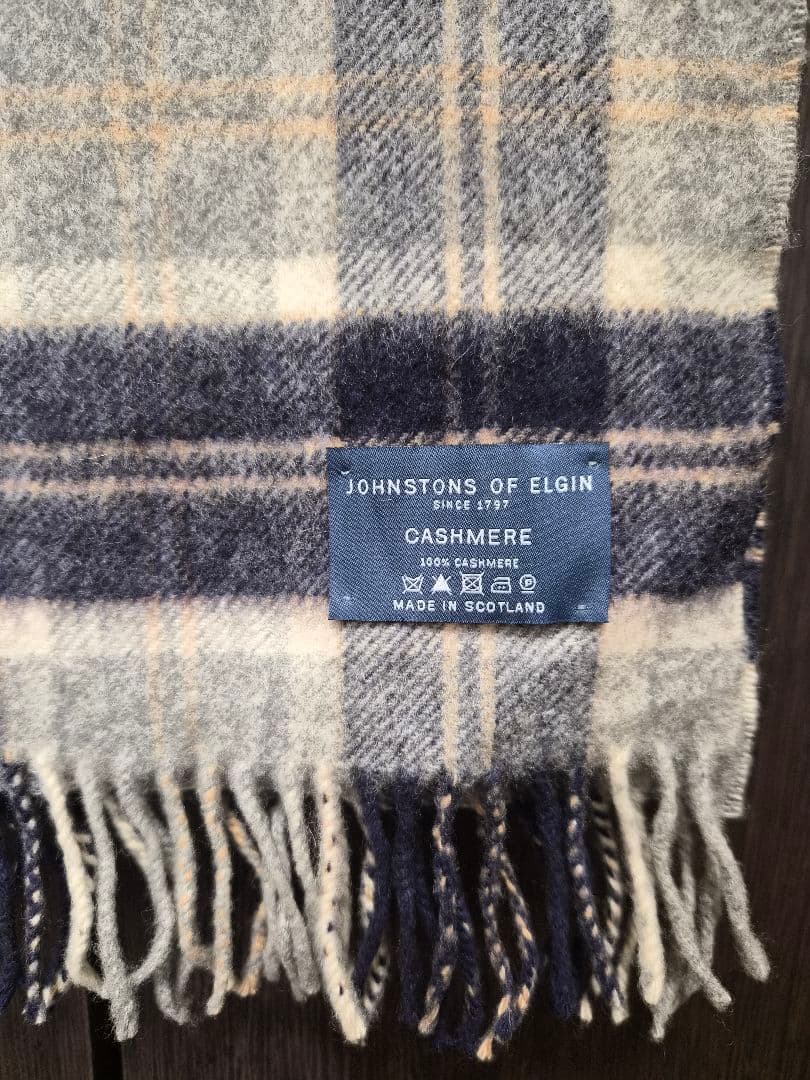ジョンストンズ　カシミヤマフラー★美品