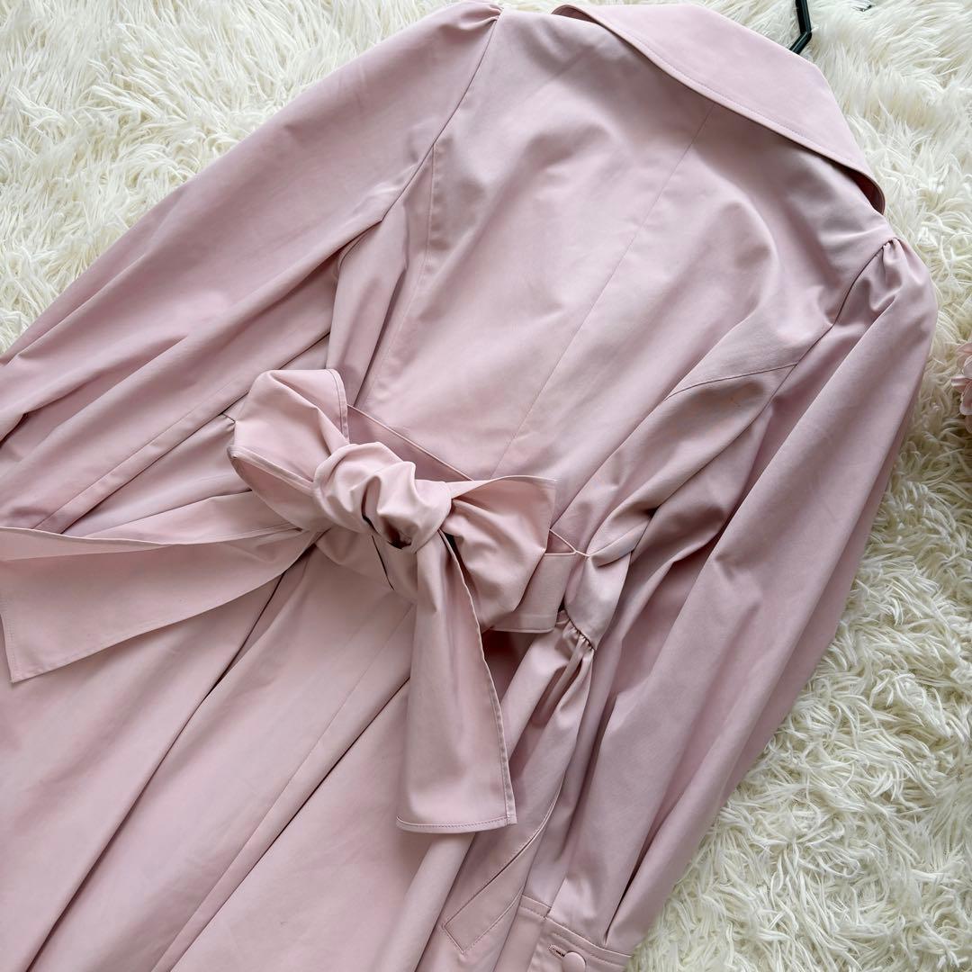 【美品】2025年　ドレスライクリボンコート　エムズグレイシー　ピンク　38