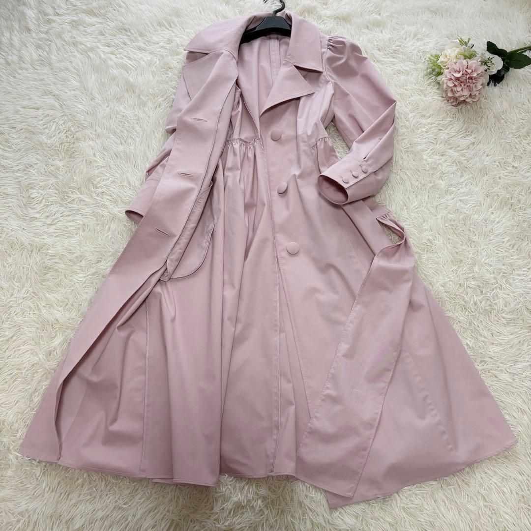 【美品】2025年　ドレスライクリボンコート　エムズグレイシー　ピンク　38