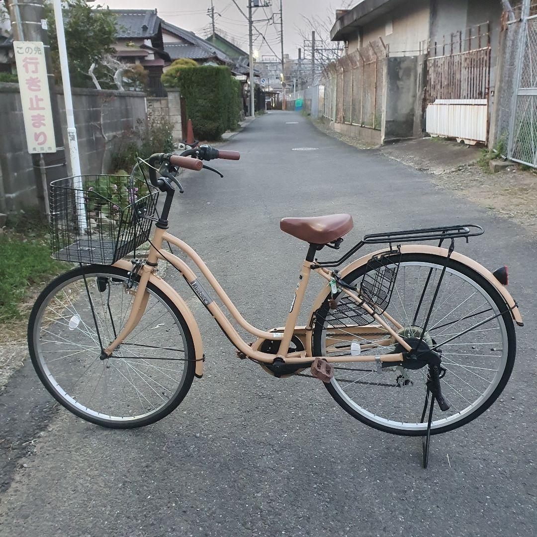 ママチャリ シティサイクル 前面バスケット付き