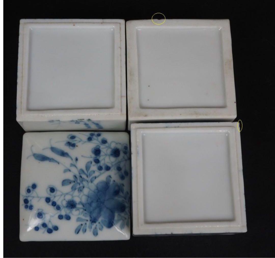 送料無料　江戸時代 　梅図三段重箱　ｈ12.5×7.5×7.5ｃｍ