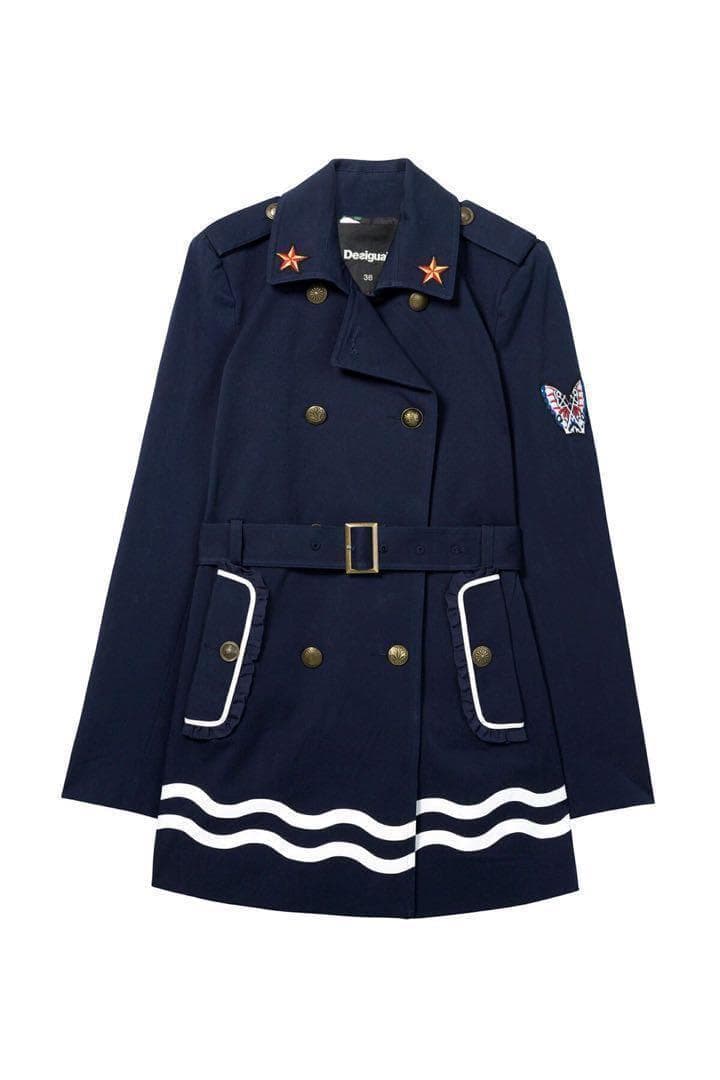 【未使用タグ付き！】Desigualデシグアル トレンチコート　XXLサイズ