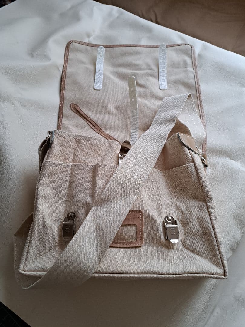 肩掛けカバン　帆布製　デッドストック品　中学生　学生カバン　昭和レトロ　当時物