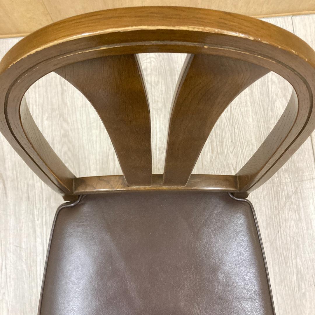 【飛騨産業】HIDA キツツキ　ダイニングチェア　椅子　革張り