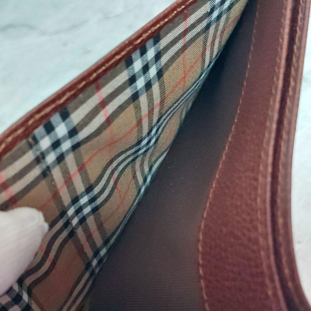 BURBERRY　バーバリー　折財布　ノバチェック　本革　ブラウン