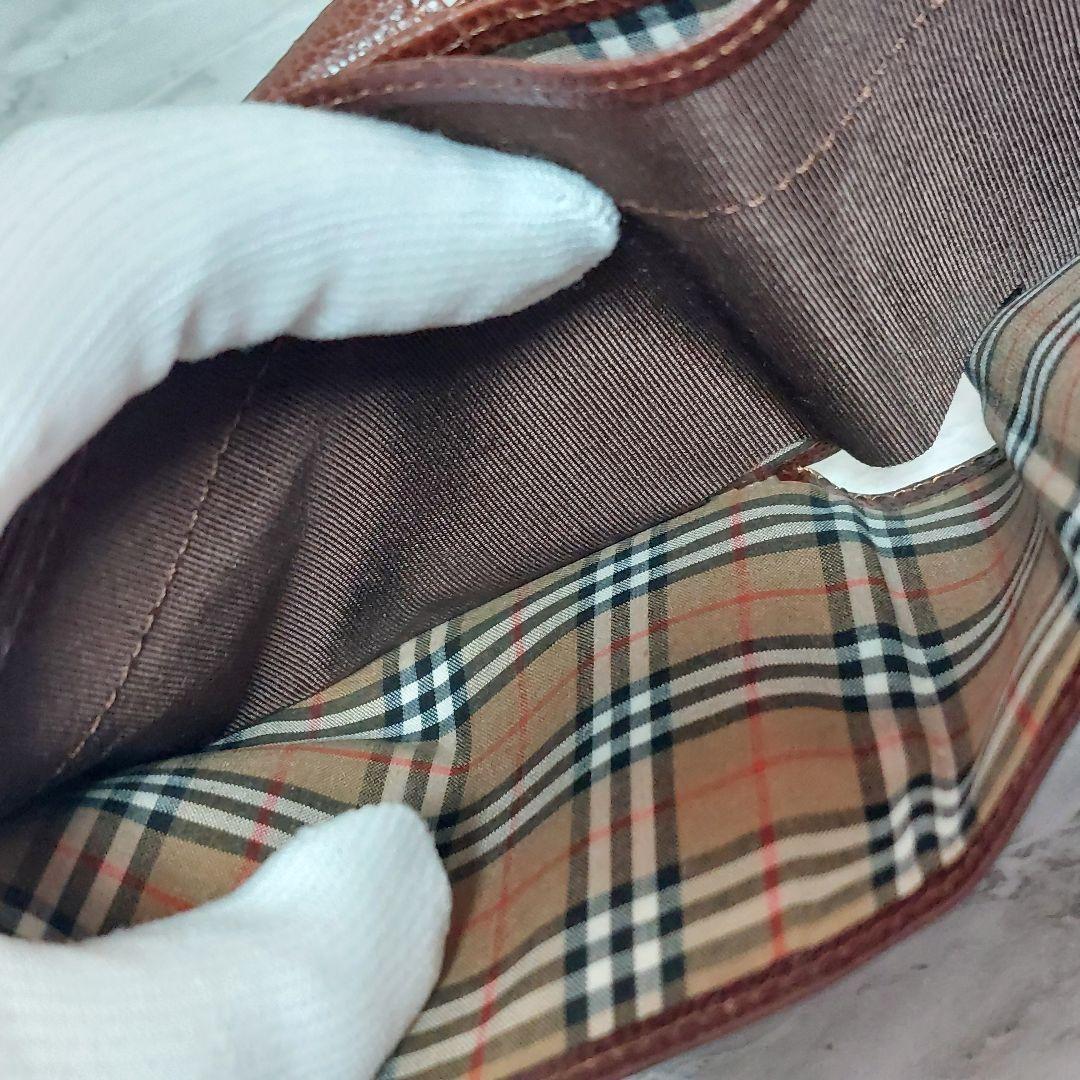 BURBERRY　バーバリー　折財布　ノバチェック　本革　ブラウン