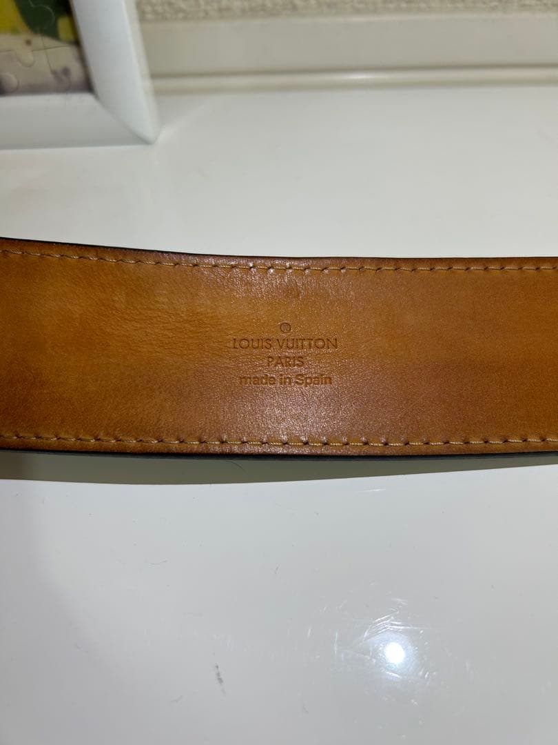 【最終値下げ】Louis Vuitton レザーベルト ブラック ブラウン